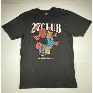 27Club Graphic Tee Large‎ Black Cotton Streetwear Mr Steal Your Girl Edgy Shirt